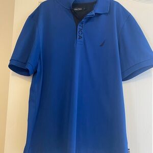 Nautica men blue polo shirt